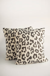 Wild Leopar Desenli El Yapımı 2'li Yastık Kılıfı - uniqlooms.com